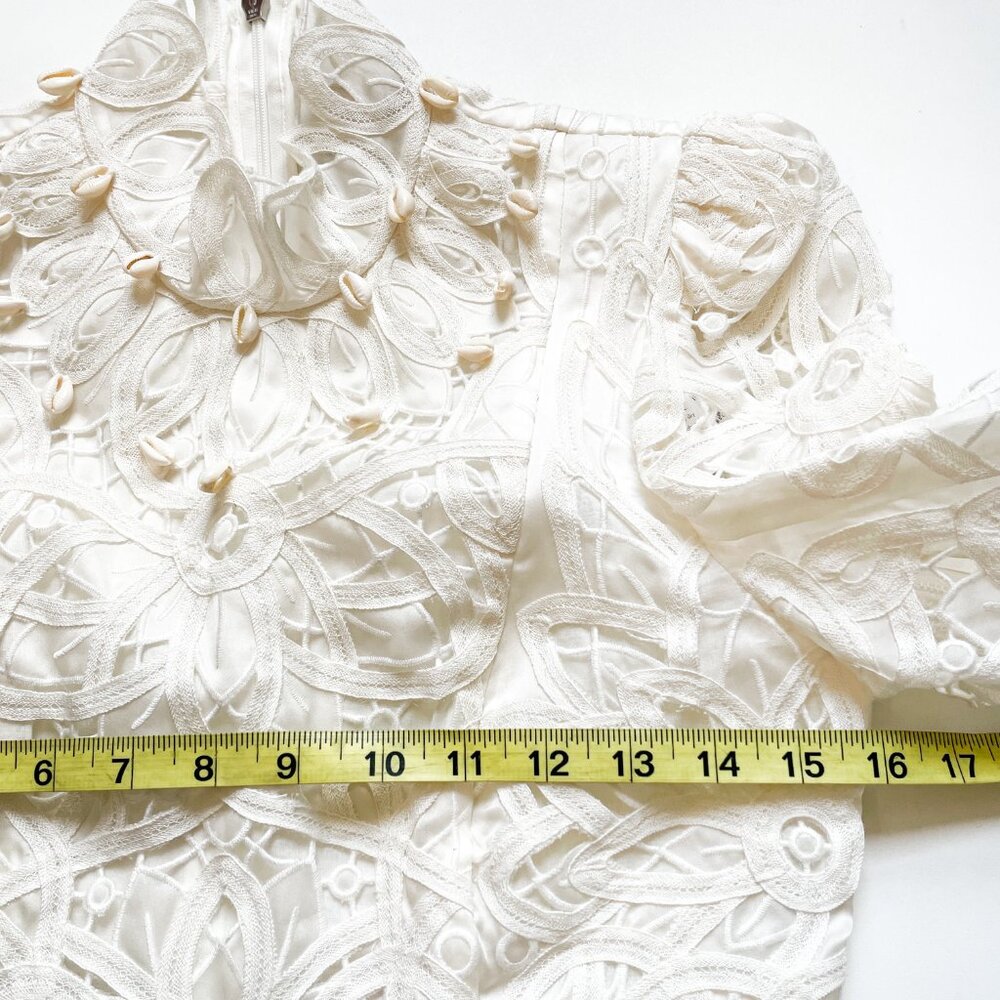 Zimmermann Wavelength Fringed Bodice Top Ivory Size AU 0 US 4 NEW NWT - Picture 13 of 16